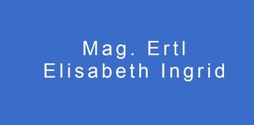 Mag. Ertl Elisabeth Ingrid