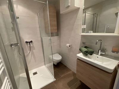 Double room, shower, toilet, lake view