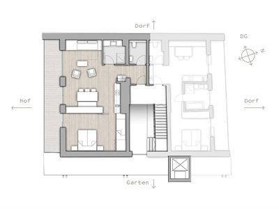 Apartment, separate toilet and shower/bathtub, south